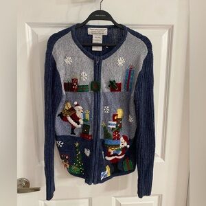 Ugly Christmas sweater, zip up